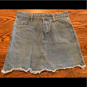 Mini jean skirt